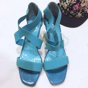 Elegant Blue Strappy Heels